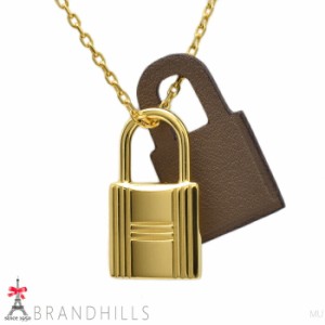 エルメス ネックレス オーケリーPM エトゥープ ゴールド ペンダント D刻 HERMES 極美品 【中古】