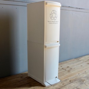 【日本製】ゴミ箱 ダストボックス 2段 LFS-932 ごみ箱 10Lx2 20L ダスト ボックス ゴミ ごみ 分別 隙間 おしゃれ キッチン 冷蔵庫横 収納