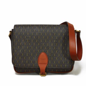 【中古】       サンローランパリ ミディアム バックル サッチェル ショルダーバッグ YSL クロスボディ ルモノグラム    チェスナット 68