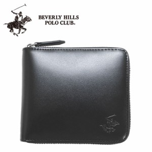 ビバリーヒルズポロクラブ BEVERLY HILLS POLO CLUB ラウンドファスナー 二つ折り財布 ロゴ 小銭入れ メンズ bhgm1004 専属BOX付