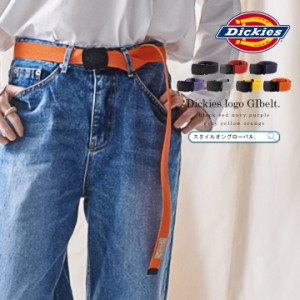 ナイロン ベルト ディッキーズ Dickies ロゴ GIベルト メンズ レディース ガチャベルト 調整 バックル おしゃれ ロゴ入りベルト GI シン