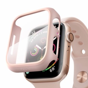 Apple Watch 40mm　フィルム PET 超薄型 ケース 全面保護 耐衝撃 PC アップルウォッチ4 カバー 対応 (40mm, ピンク含有フィルム)