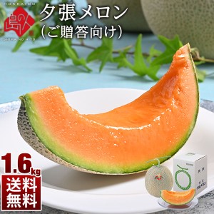 お中元 メロン 北海道 夕張メロン 1.6kg(1玉詰) 共撰優品(糖度11％以上) 送料無料 お取り寄せグルメ 産地直送 赤肉メロン グルメ フルー