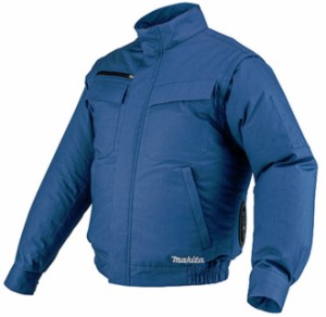 (マキタ) 充電式ファンジャケット FJ312DZ サイズ M 青 服地のみ 綿 袖が外せる2WAYタイプ makita