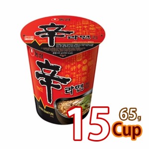 送料無料 農心 辛ラーメン (小)カップ65g x 15個 (01003x15) 