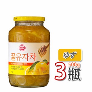 送料無料 蜂蜜ゆず茶 500g x 3個　サンファ 三和  (08035x3) 健康茶 韓国茶