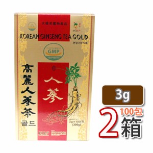 韓国産【高麗人参茶GOLD(100包)2箱 ★(08045x2)