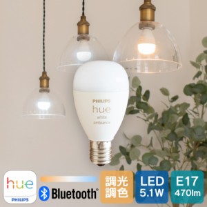 【Philips Hue】 LED電球 スマートライト LED 電球 E17 5.1W 40W型 調光 調色 電球色 昼光色 スマホ Bluetooth Wi-Fi 日本正規品 アレク