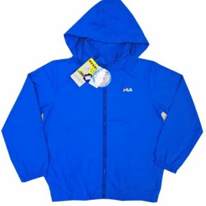 ラッシュガード キッズ 送料無料 長袖 水着 フルジップ FILA フィラ 140/150cm ブルー 青 (s13481-1)