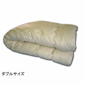 増量 羊毛 混掛け布団 ウール 羊毛布団 ダブルサイズ 色柄おまかせ 日本製 190×210cm (m01110)