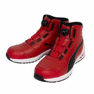 安全靴 プーマ PUMA RIDER 2.0 レッド×ブラック DISK MID 63.358.0 25.0〜28.0cm ファイバー先芯 ダイヤル (w06443)