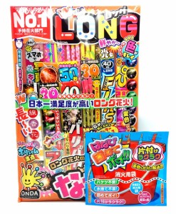 【片付け楽々2点セット：送料無料】 花火 ロングセット LD-LL  ＆ はなび固めてポイ　(手持ち 線香 花火 燃焼時間が長い 花火消火剤 凝固