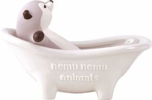 【送料無料】　バスタブ加湿器 ねむねむアニマルズ カワウソのくるり　加湿器　卓上　電気不要　エコ