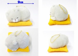 【定形外郵便送料無料】　ひげまんじゅう座布寝LMCほとけ　ぬいぐるみ 全長約9cm703666