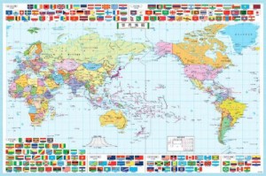 7月発売予定　【送料無料】　ジグソーパズル 1000ピース 世界地図 50x75cm 12-068s