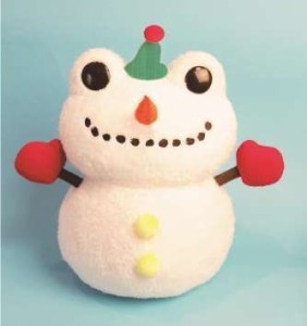 【送料無料】　かえるのピクルス　ピクルス 雪だるま ぬいぐるみ Mサイズ　高さ約33cm　クリスマス　Xmas_t