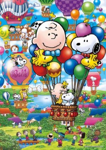 【送料無料】　ジグソーパズル　108ピース　PEANUTS　スヌーピー スヌーピー バルーンフライト　18.2x25.7cm　03-043