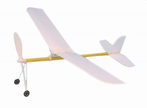 【送料無料】　ゴム動力模型飛行機 はやぶさ 組立 模型 外遊びオススメ