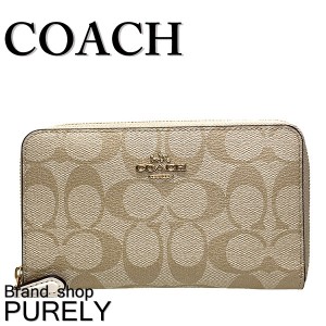 コーチ COACH F88913 財布 長財布 メンズアウトレット PVCコーティングキャンバス×レザー ラウンドファスナー F88913 IMDQC ﾗｲﾄｶｰ