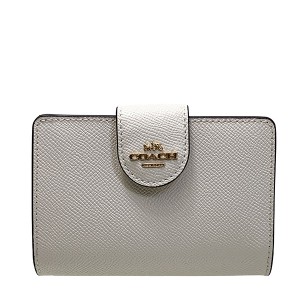 コーチ COACH 財布 折りたたみ財布 レディース アウトレット PVC×レザー ミディアム コーナー 二つ折り財布 6390 IMCHK ﾁｮｰｸ コーチ