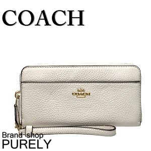 コーチ COACH 財布 長財布 レディース アウトレット レザー アコーディオン ジップ ウォレット 6643 IMCHK チョーク コーチ COACH レディ