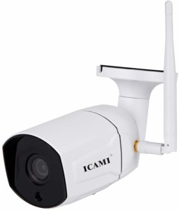 ICAMI 防犯カメラ 屋外 ワイヤレス 監視カメラ SDカード録画 留守 ネットワークカメラ 300万画素 簡単 設置 車上荒らし 家庭用 遠隔監視 
