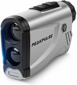 PEAKPULSE ゴルフ用 レーザー距離計 ゴルフ 距離測定器 ゴルフスコープ ゴルフレーザー 光学6倍望遠 IPX5防水 連続測定 スロープ補正 旗