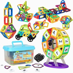 HannaBlockマグネットブロック 磁気おもちゃ 子供 女の子 男の子 マグネットおもちゃ 磁石ブロック 想像力と創造力を育てるオモチャ 立体