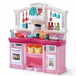 Step2 子供 ままごと 玩具 キッチン 食器 カトラリー 食べ物 キッチンセット 知育玩具 おもちゃ 45点セット 大きなピンクのプレイキッチ