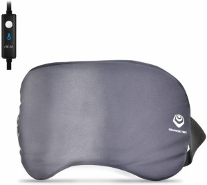 ホットアイマスク 蒸気 GRAPHENE TIMES 純シルク製 グラフェン加熱フイルム 安眠 軽量 圧迫感なし 遮光 USB給電 3段階温度調節 1時間自動