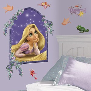 ディズニープリンセス ラプンツェル ウォールステッカー 壁紙 [並行輸入品] RoomMates RMK1525GM Wall Decal, Multi