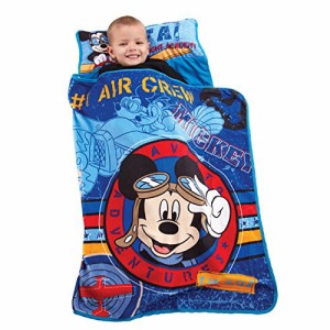 ディズニー ミッキーマウス お昼寝 おふとん [並行輸入品] Disney Mickeys Toddler Rolled Nap Mat, Flight Academy