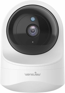 Wansview ネットワークカメラ1080P 200万画素 WiFi IPカメラ ワイヤレス屋内カメラ 防犯/監視カメラ ペットカメラ ベビーモニター ベビー