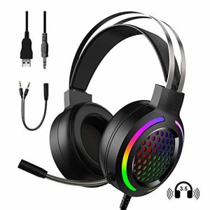 イヤホン M12 ゲーミングヘッドセット ヘッドホン ヘッドフォン 有線 Dolby 3.5mm usb 軽量 可愛い マイク付きノイズキャンセリング 単一