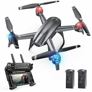 ドローン Tomzon ドローン 1080P HDカメラ 200g未満　ミニドローン バッテリー2本 飛行時間20分間 2.4GWiFi FPV リアルタイム伝送 高度維