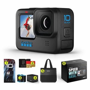 アクションカメラ GoPro HERO10 Black アップグレード アクションカメラ ゴープロ 人気アクションカム （HERO10Black本体+認定SDカード(6