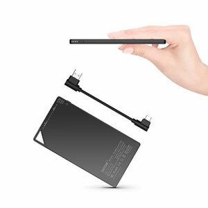 モバイルバッテリー PSE認証済 TNTOR モバイルバッテリー 軽量 小型 超薄 6mm 5000mAh スマホ充電器 Type-C入力 持ち運び便利 iPone&Andr