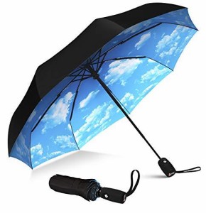 日傘 折り畳み傘 Repel Umbrella 防風トラベルアンブレラ - 折りたたみ傘自動開閉 - 折りたたみ傘 最強 - 折り畳み傘おしゃれ - コンパク