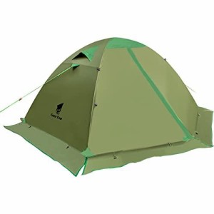 テント GEERTOP テント 2人用 ソロテント 軽量 4シーズン 二重層 耐水圧5000MM 防水 登山テント スカート付き 防寒 キャンプ バイク アウ