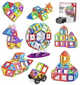 Jasonwell 108pcs マグネットブロック 磁気おもちゃ マグネットおもちゃ 磁石ブロック 子供 知育玩具 幼児 に おもちゃ 女の子 おもちゃ 