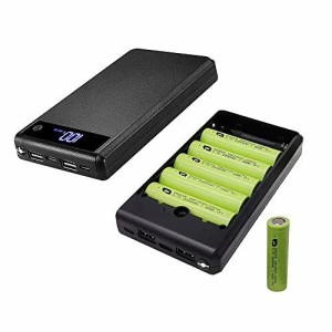 モバイルバッテリー PSE認証済み モバイルバッテリー 18650バッテリー 懐中電灯 1台3役 18650リチウムイオン電池6本付き 12000mAh 携帯・