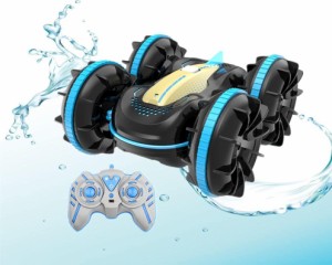 OBEST ラジコンカー 水陸両用 2.4Ghzラジコン RCカー 防水 リモコンカー 360度回転 両面走行特技 車 おもちゃ 子供向け 贈り物 (LED最新)