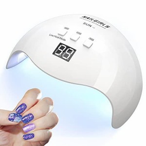 NAILGIRLS LED & UV ネイルライト 48W ジェルネイル ライト レジン用 硬化ライト 全ジェル対応 手足両用 自動感知センサー 三階段タイマ