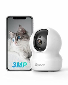 EZVIZ 防犯カメラ 2K/3MP 屋内 監視カメラ WiFi ネットワークカメラ ペットカメラ ベビー 老人 ペット 見守り ウェブカメラ スマートナイ