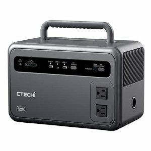 CTECHi GT600 ポータブル電源 大容量 384Wh/120000mAh LiFePO4 リン酸鉄リチウムイオン電池 ポータブルバッテリー AC高出力600W(1200W)/U