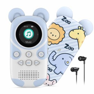 RUIZU 子供向けBluetooth MP3プレーヤー スピーカー内蔵 16GB ウォークマンポータブルデジタルオーディオプレーヤーカートゥーン動物園ポ