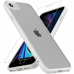 OWKEY iPhone SE ケース iPhone SE2 SE3 iPhone8 ケース【ガラスフィルム付き】半透明 薄型 軽量 アイフォンse ケース 薄型 軽量 iphones