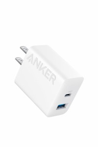 Anker Charger (20W, 2-Port) 【PSE技術基準適合/USB PD対応/20W急速充電器/コンパクトサイズ】 Android スマートフォン iPad その他 各