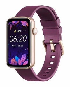 SHANG WING スマートウォッチ レディース リストバンド 型 腕時計 iPhone/Android対応 Smart Watch 着信通知 24時間 睡眠測定 女子生理サ