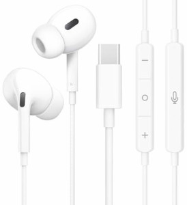 タイプc イヤホン【業界初売り iphone15対応】 有線HiFi クリア通話 イヤホンマイク 快適な装着感 apple type-c 人間工学 usb c 絡み防止